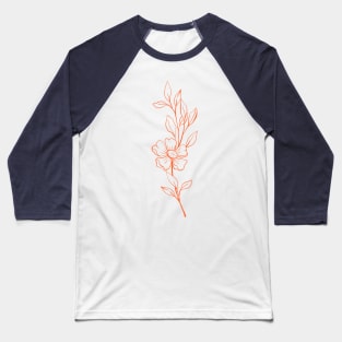 Orange flower Baseball T-Shirt